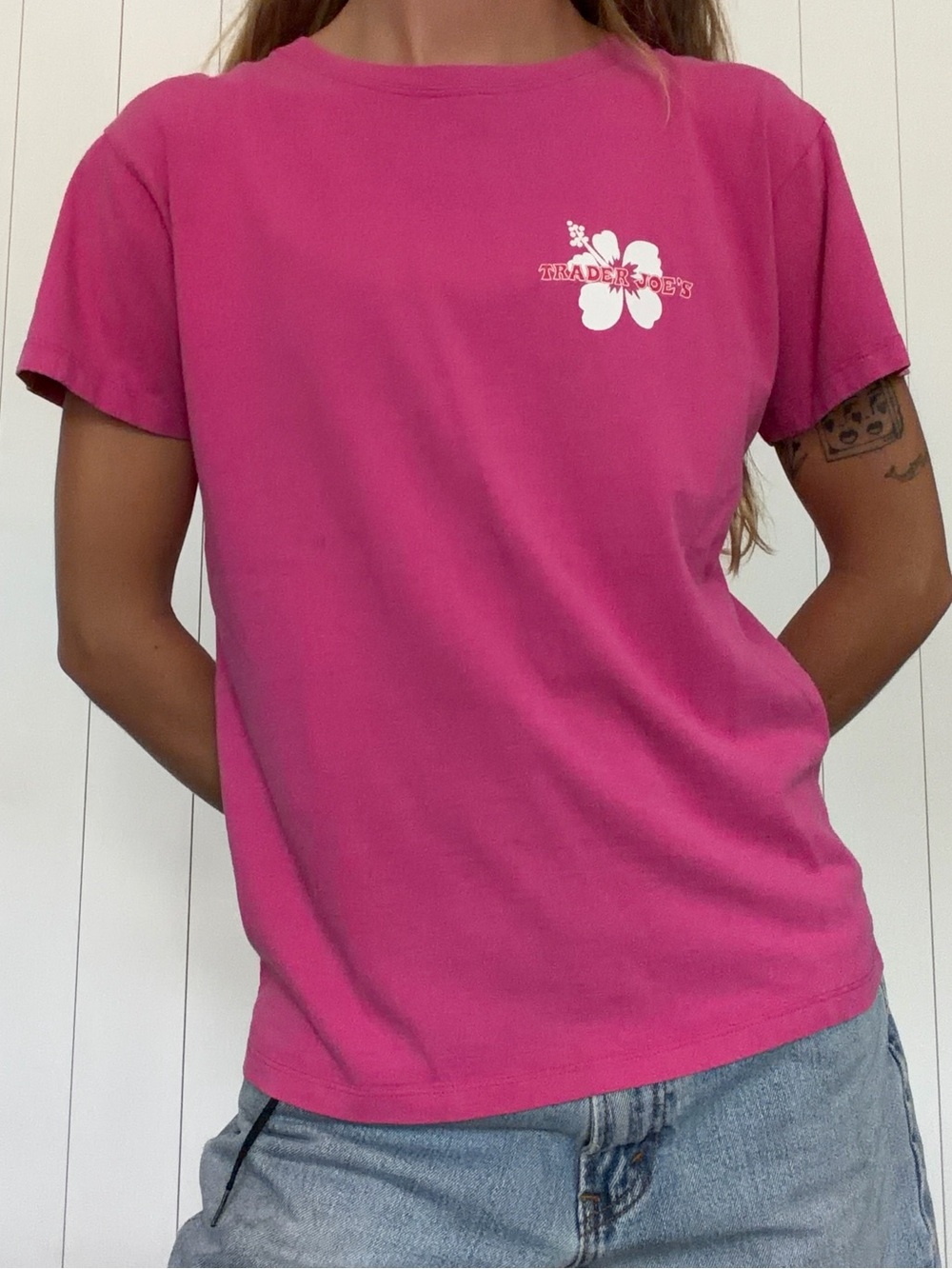 PINK TRADER JOE’S SHIRT